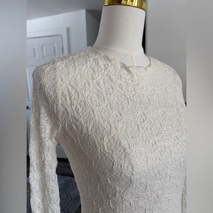 Olivaceous Ivory Lace Blouse Whimsigoth Fairy Romantic Lace  SKU 12